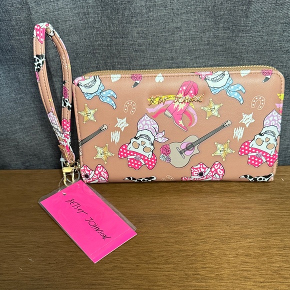 Betsey Johnson Handbags - Betsey Johnson Punk Western Wristlet XoZipp-P